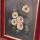 Vintage French oil painting of flowers, signed, on board
