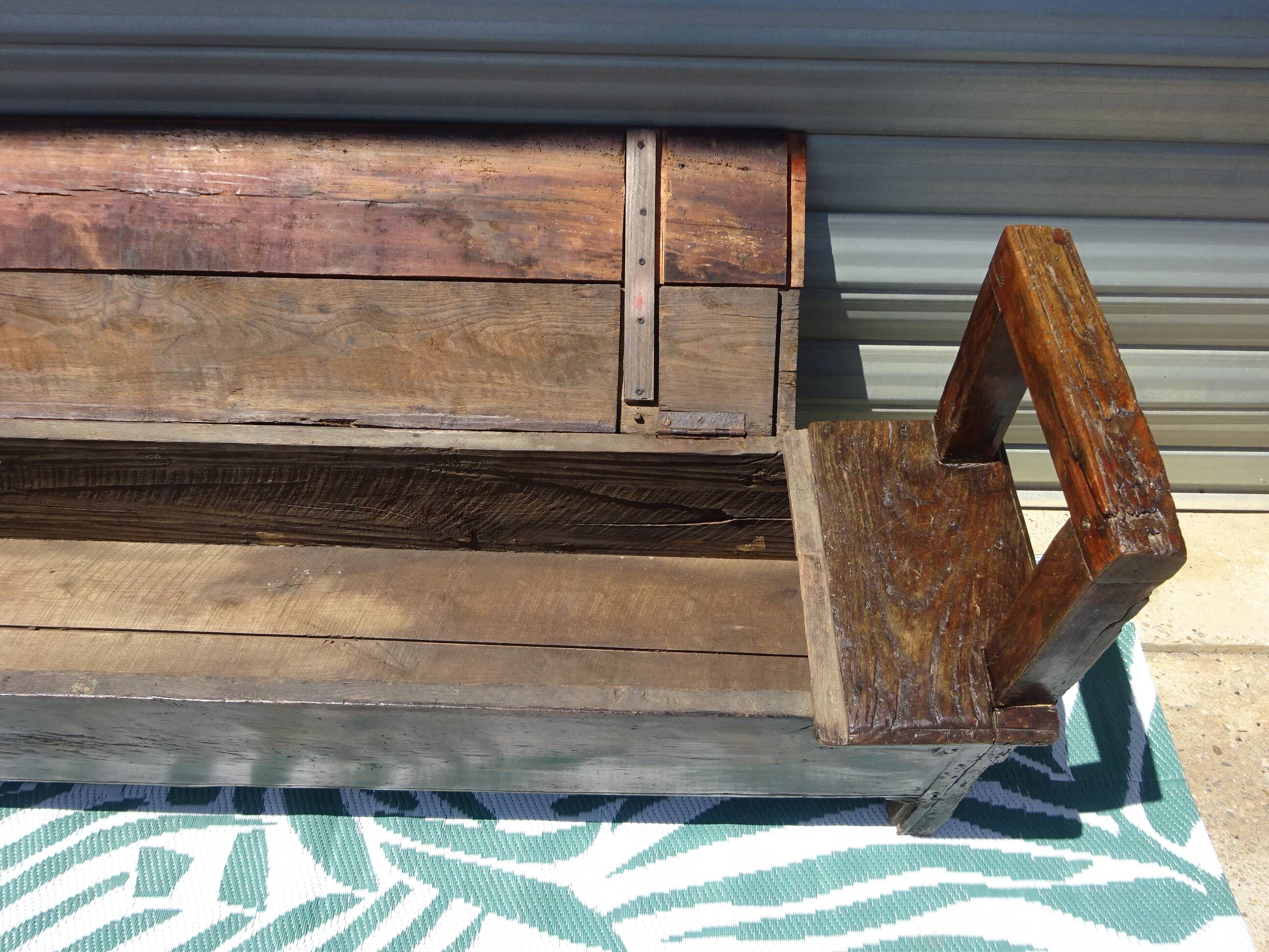 Oak solid wood storage bench