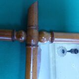 Mirror in solid beech Art Deco imitation bamboo