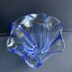 Large blue glass vase with inclusions – Murano art glassware