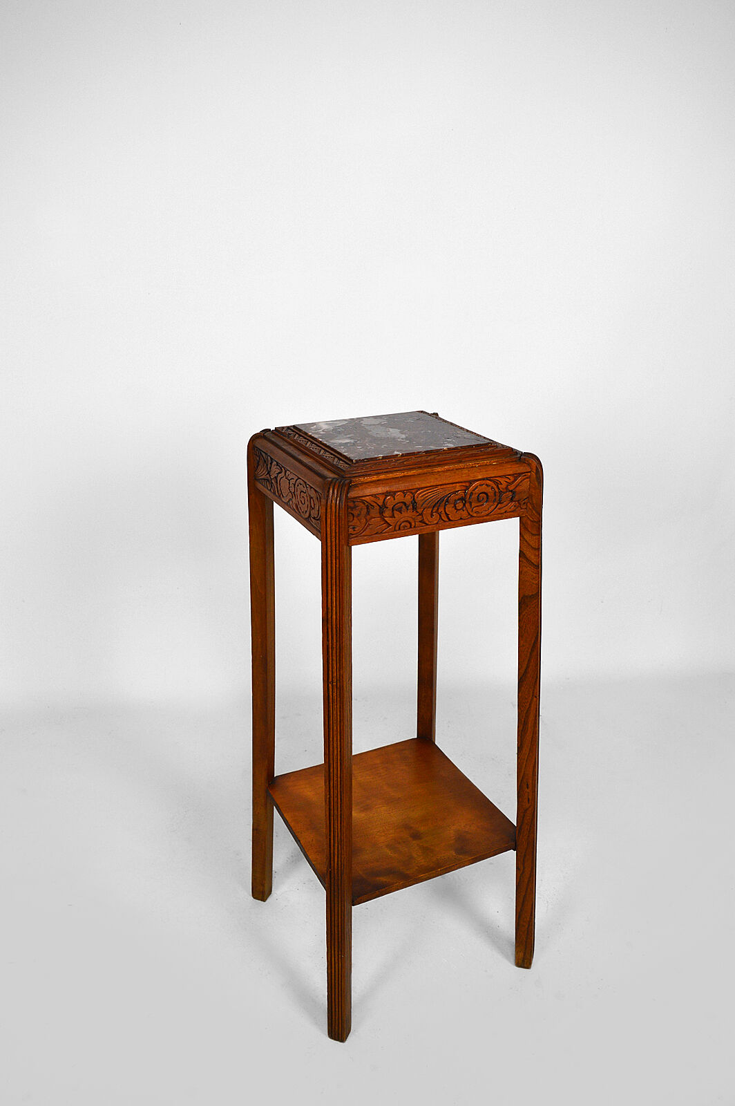 Art Deco harness in carved wood and marble, France, circa 1925