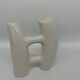 Brutalist vase in white ceramic