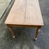 19th-century Louis XVI solid oak farmhouse table, 140cm.