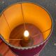 Lampe en grès abat-jour bordeaux G robin