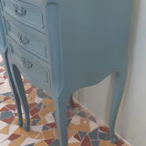 Pair of bedside tables revisited in blue