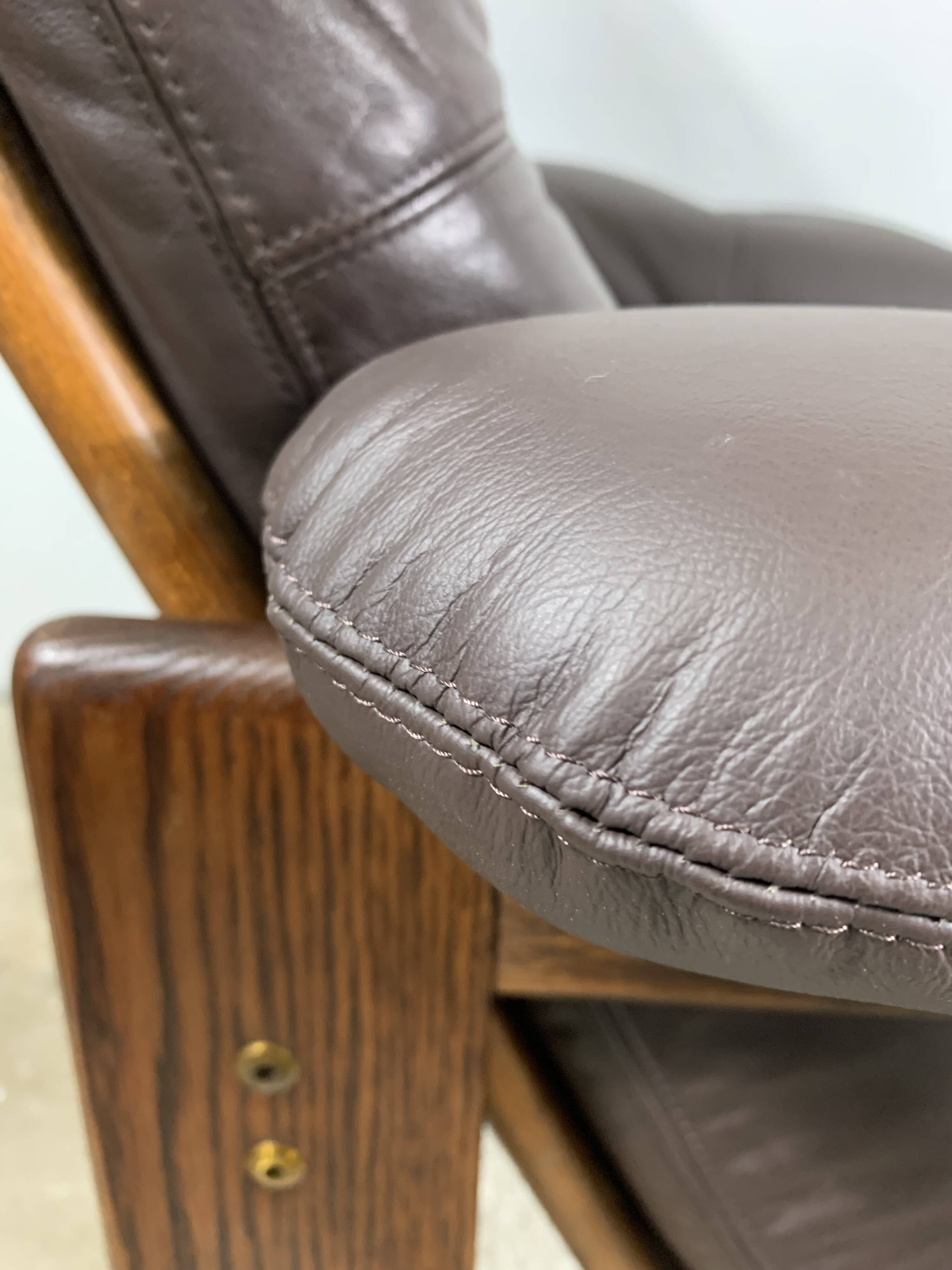 Wenge & Leather Lounge Armchair By Coja, 1981