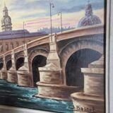 Oil on canvas, view of Lyon signed Charles Basset