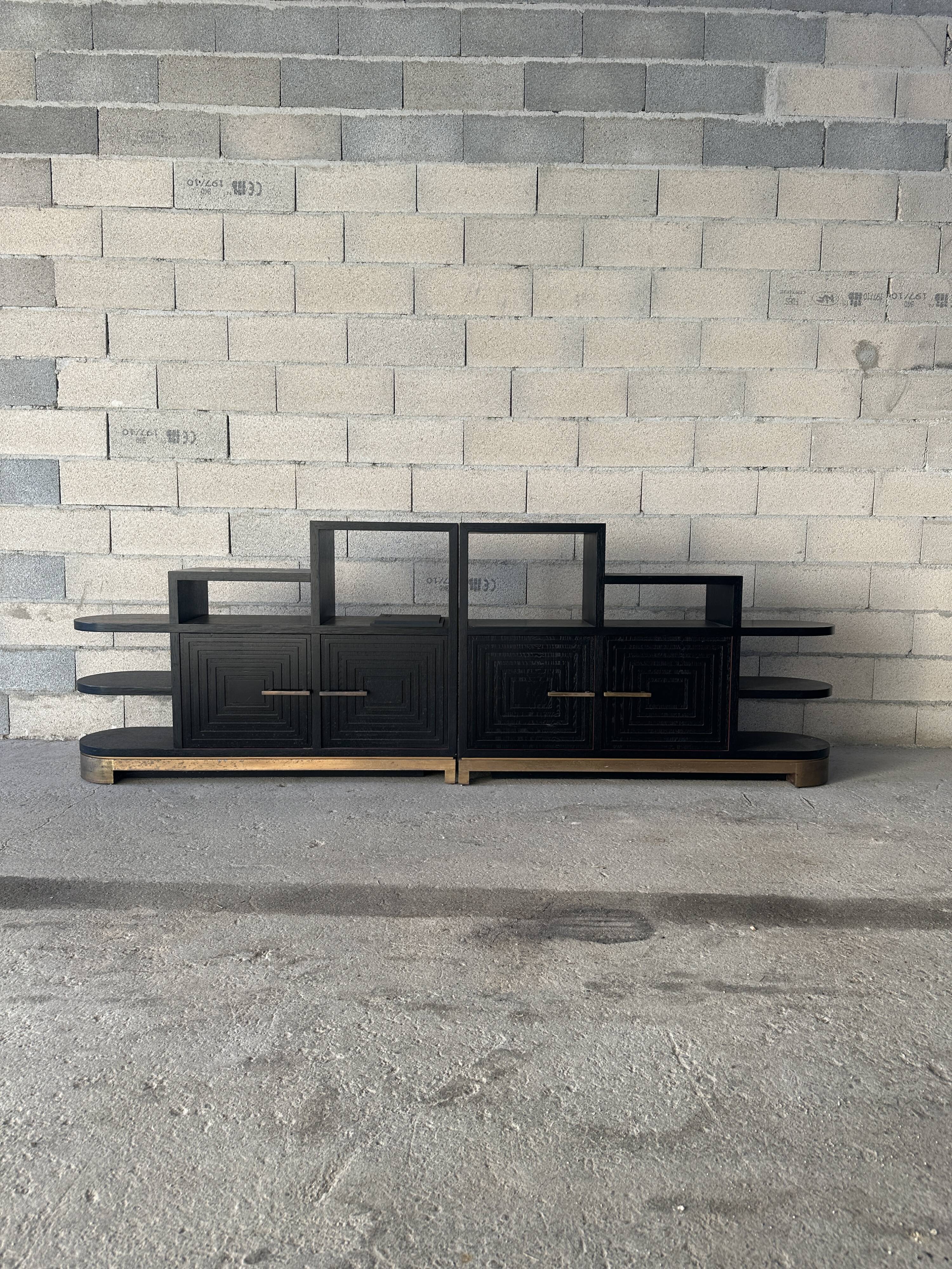 Meuble buffet asymétrique des années 1990