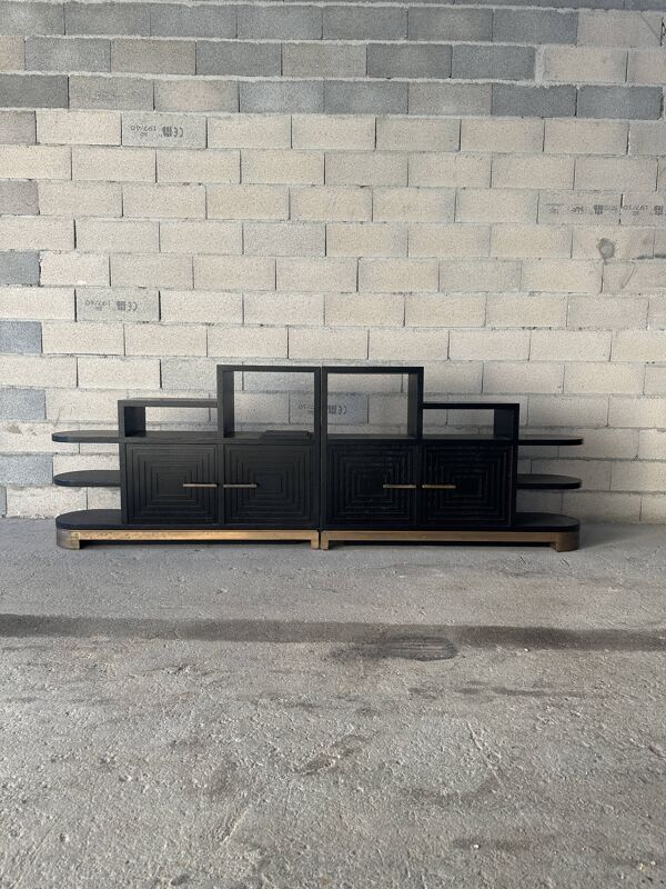 Meuble buffet asymétrique des années 1990