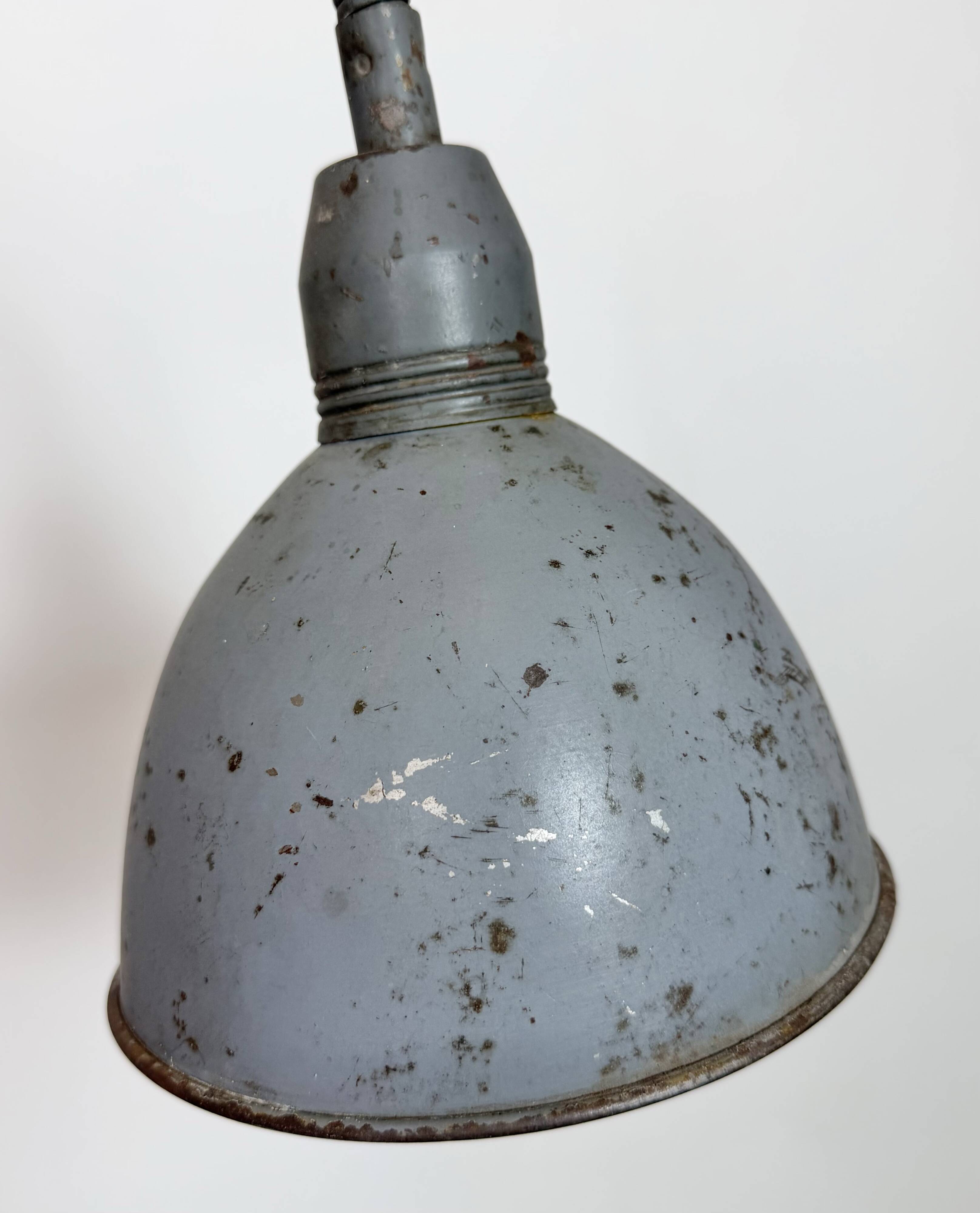 Grey Industrial Gooseneck Scissor Wall Lamp from Elektroinstala, 1960s