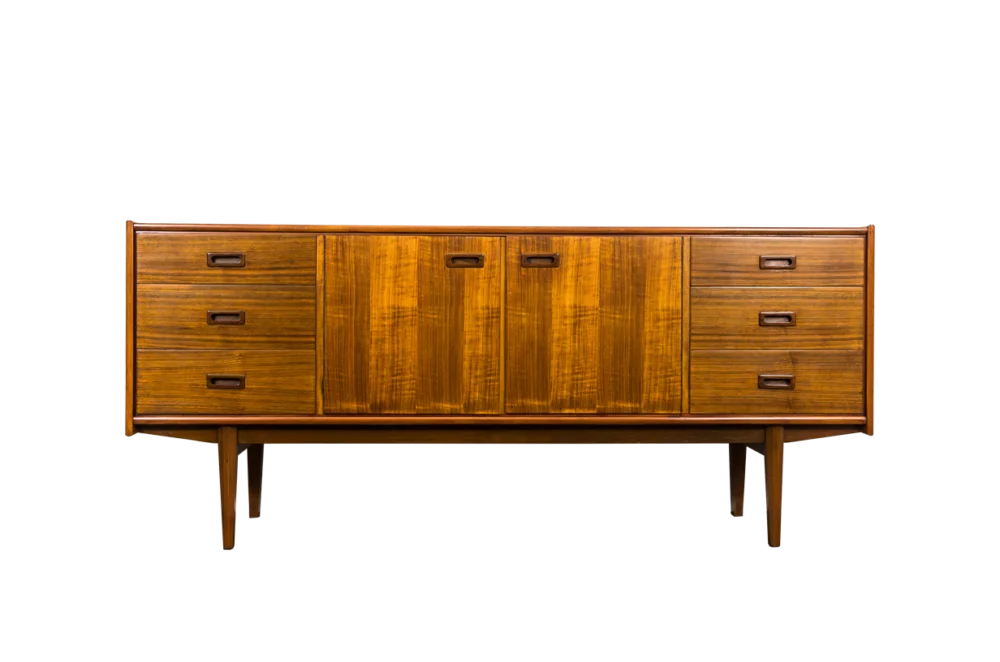 Vintage Walnut Sideboard By Bfm, 1960s, Poland