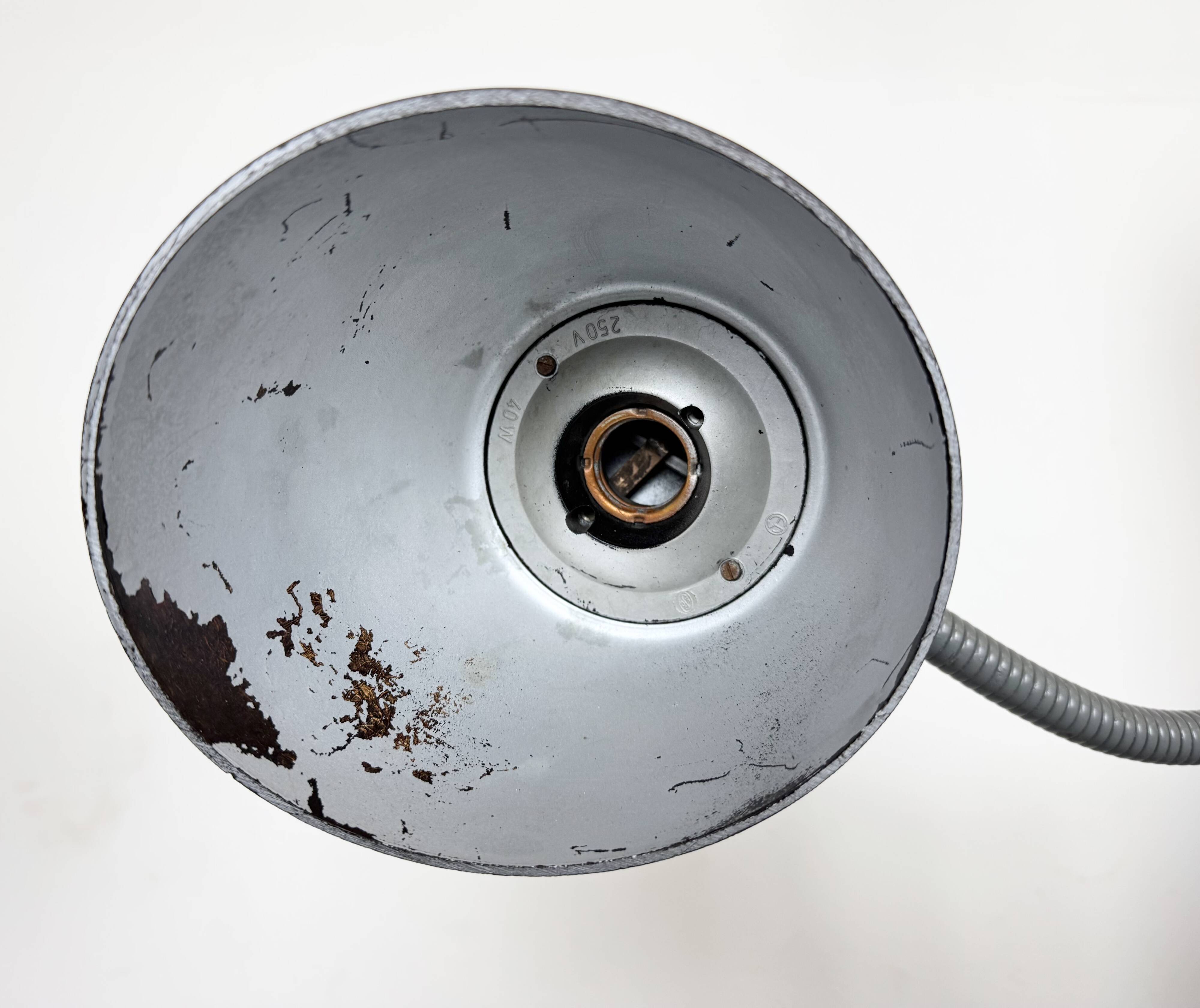 Grey Industrial Scissor Wall Lamp from Elektroinstala, 1960s