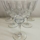 Lot of 6 vintage chiseled water glasses