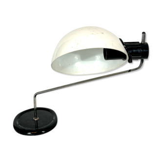 Harvey Guzzini, chrome and plastic articulated table lamp