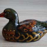 Decorative hand painted ceramic duck
