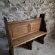 Antique church bench in oak, circa 1900–1920