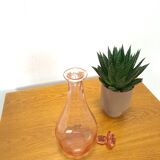 Pink glass carafe vintage