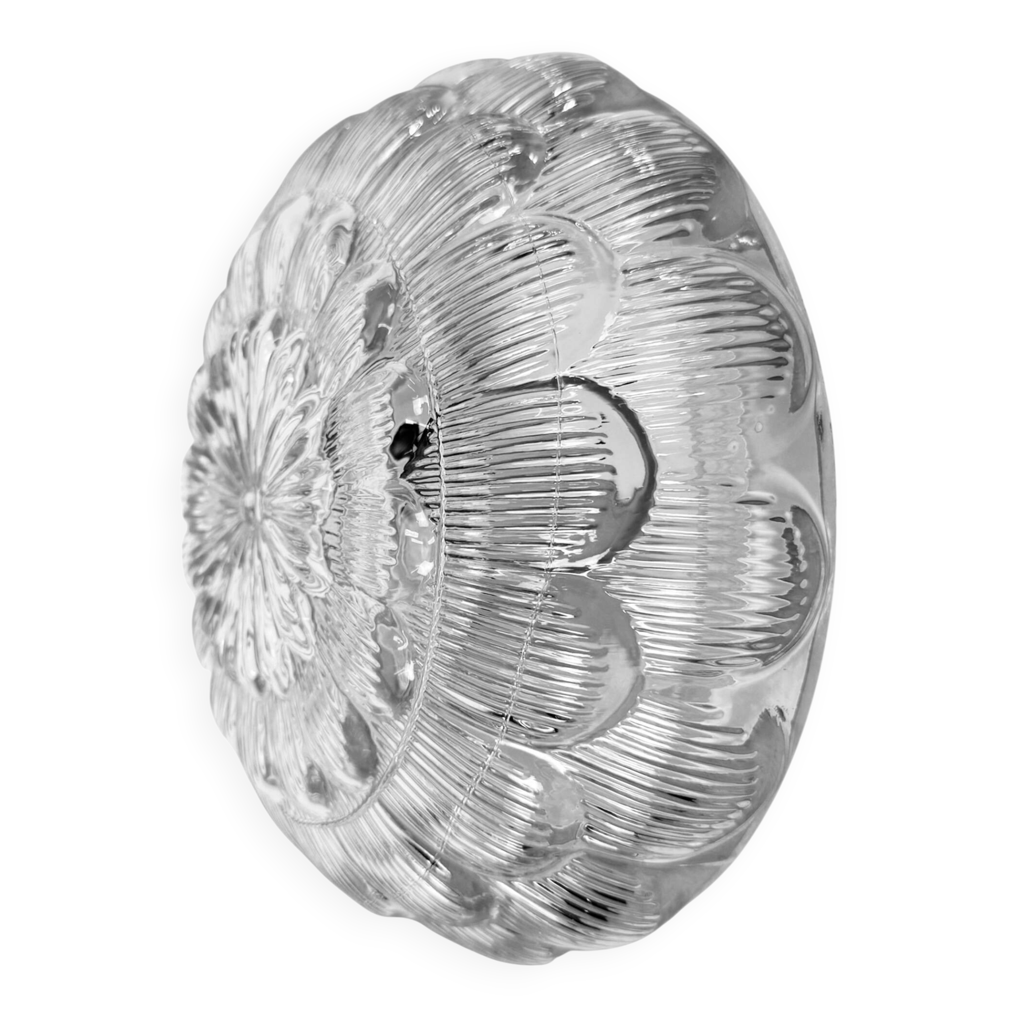 Vintage Glass Wall or Ceiling Light, 1970s