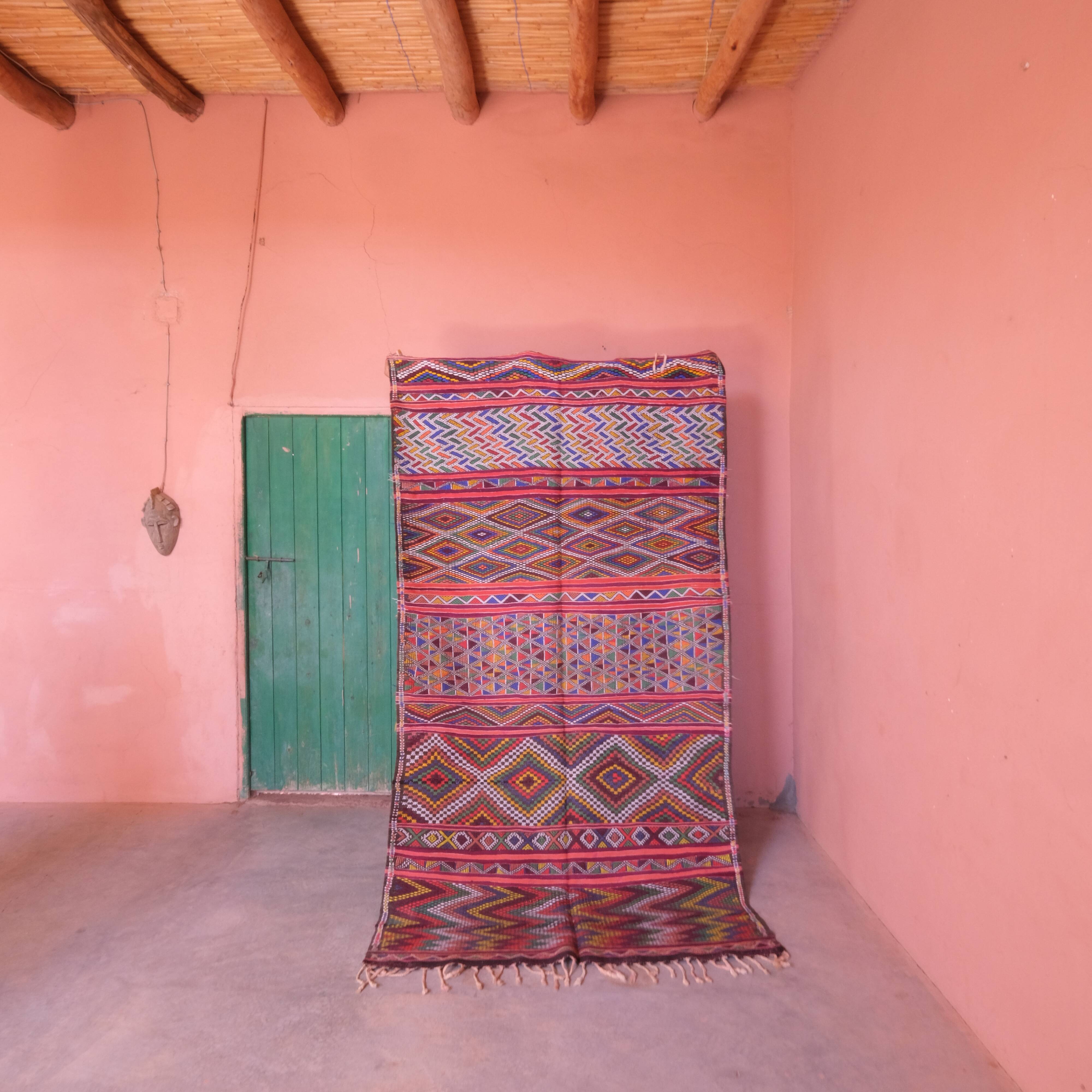 Moroccan Kilim Zayan Rug - 247 x 135 cm