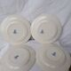 Vintage plates with blue cyclamen pattern, Gien porcelain