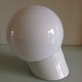 Opaline globe wall and white/vintage ceramic base 50s-60s