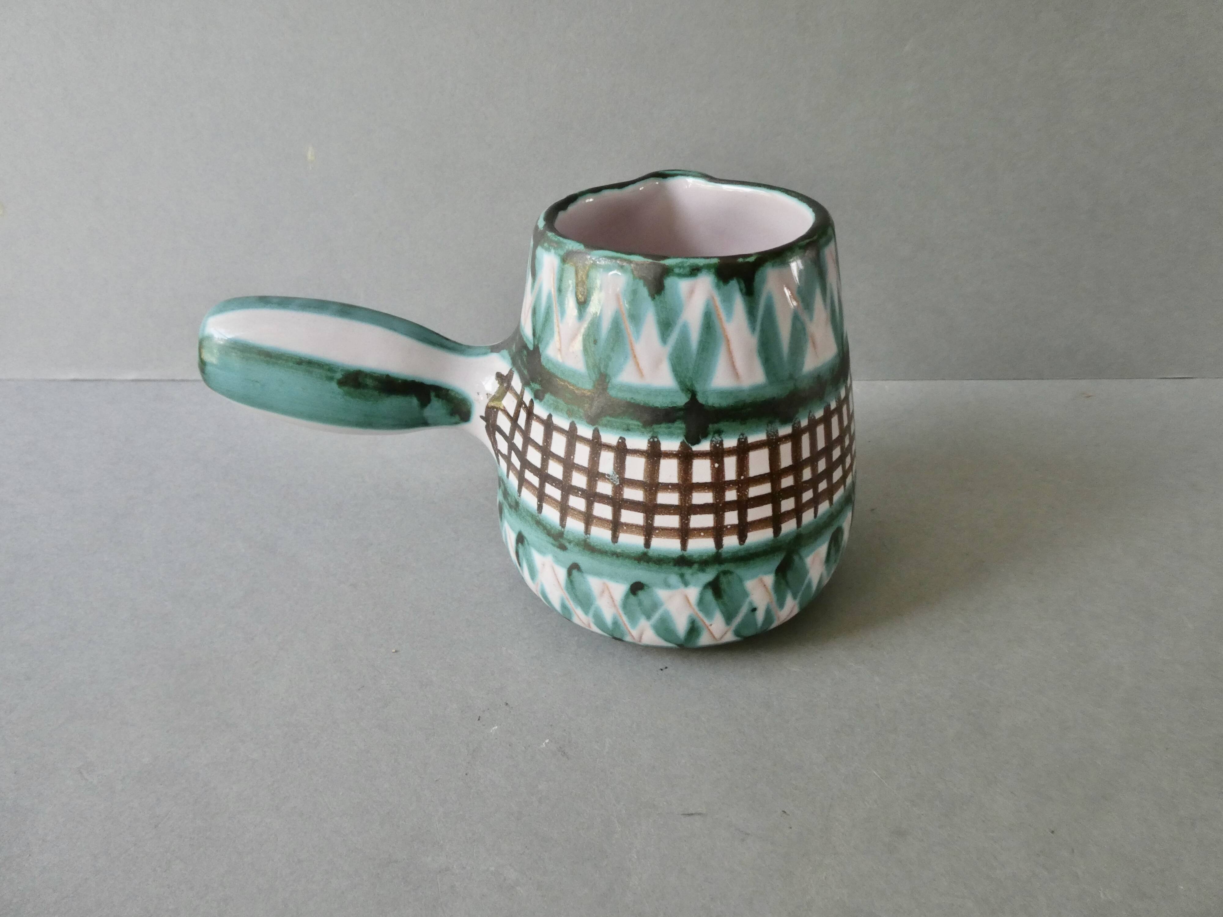 Pots, sucrier en céramique robert picault vallauris
