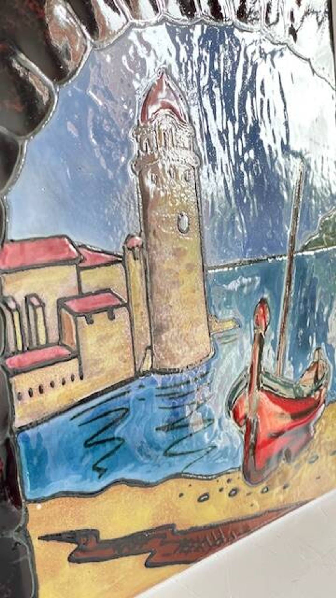 Vintage handmade ceramic illustration