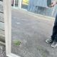 Miroir peint en gris, style Louis Philippe