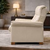 Modern Leather Sofa with Folding Backrest — Adjustable Contemporary Lounge