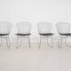 Set of four  wire chairs, 1970's