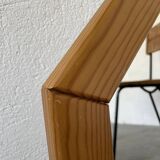 80s hexagonal pine mirror