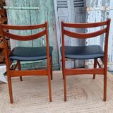 Scandinavian chairs, compass foot, skai