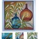 Tapestry with demijohn foliage decor from the 70s