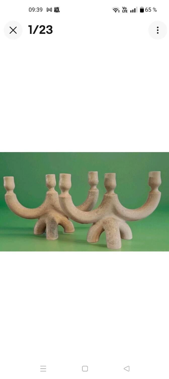 Suzanne ramié atelier madoura 1950 pair of candlesticks