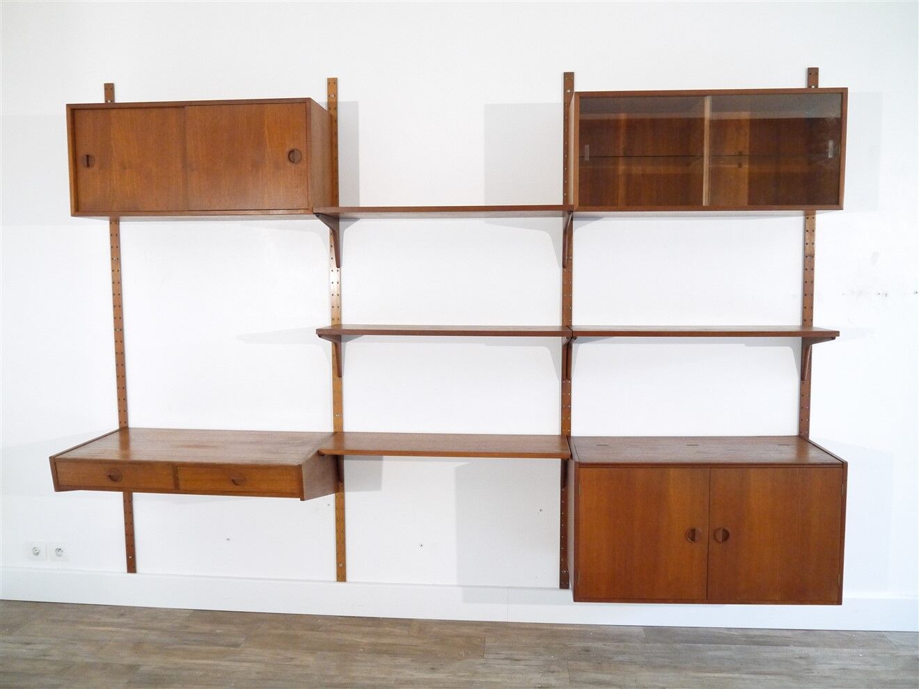 Danish teak shelf system by Rud Thygesen and Johnny Sorensen 1960