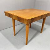 Table à manger réglable en noyer par Setona, années 1950, Tchécoslovaquie