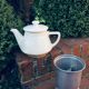 Ancienne cafetière mécanique en faïence et filtre en acier - Villeroy et Boch