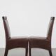 Set of 6 cognac-colored cowhide Art Deco design dining room chairs