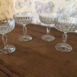 Sculpted glass ice cream sundae set