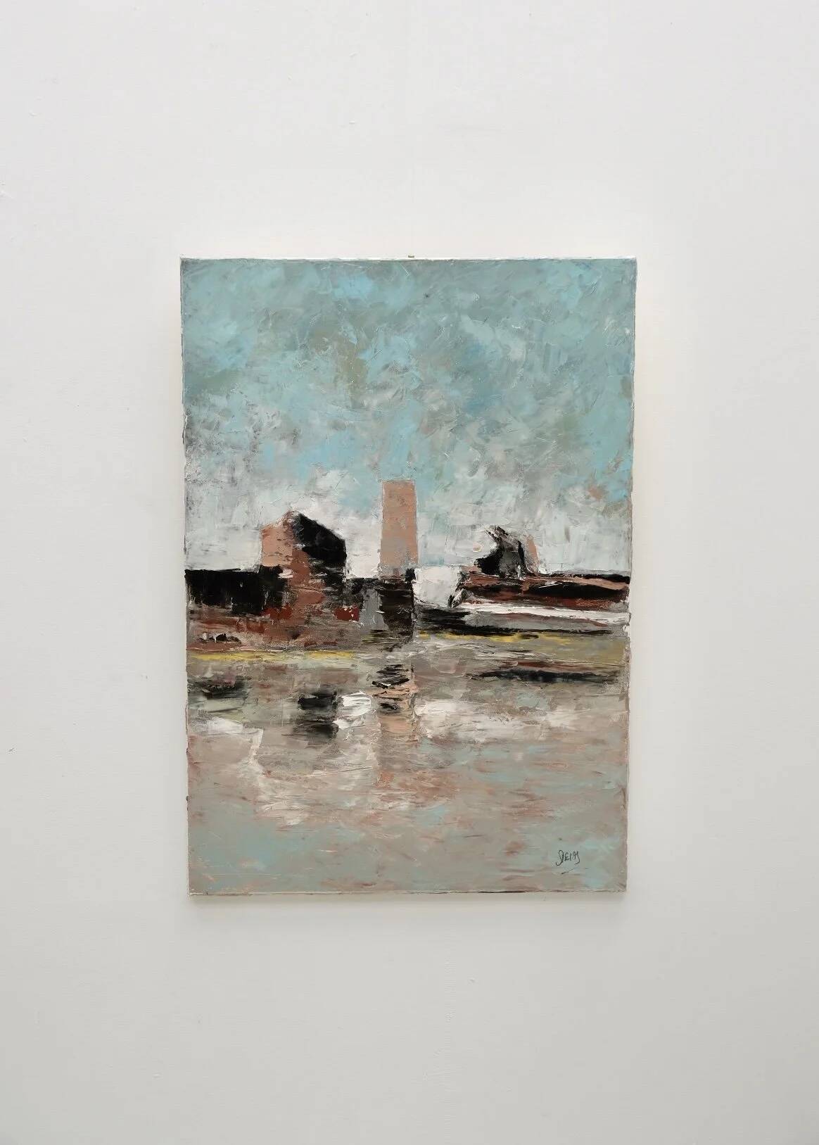 Oil painting on canvas by Delas, circa 2000