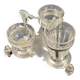 19th century Louis XV style condiment holder, silver or silver-plated metal frame