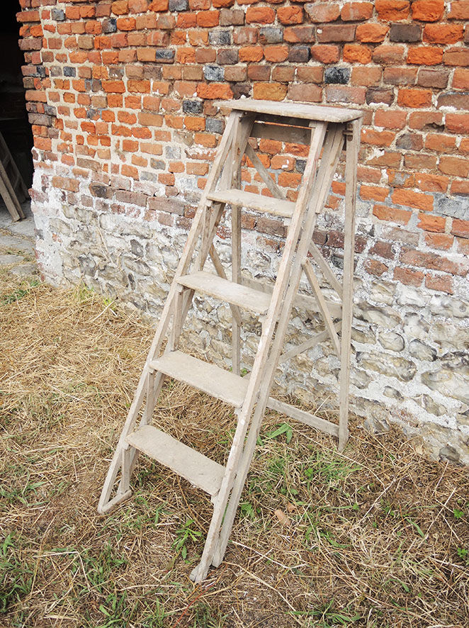 Former light wood painter's stepladder