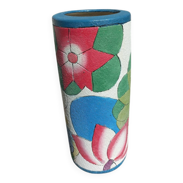 Signed cylinder vase