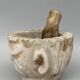 Pharmacy mortar and pestle in alabaster China man's face