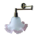 Telescopic wall light, brass and glass