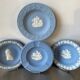 Lot de 4 Wedgwood BLEU Jasperware vintage