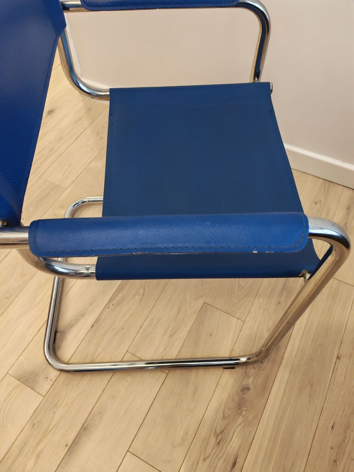 Breuer B34 blue armchair