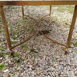 Marble coffee table and gilded brass