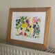Flower painting in an antique frame