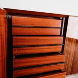 Credenza In Palissandro Monumentale Zebrawood Lacquered Mid-Century De